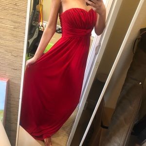 NYOT Jessica Simpson front twist red long dress